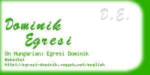 dominik egresi business card